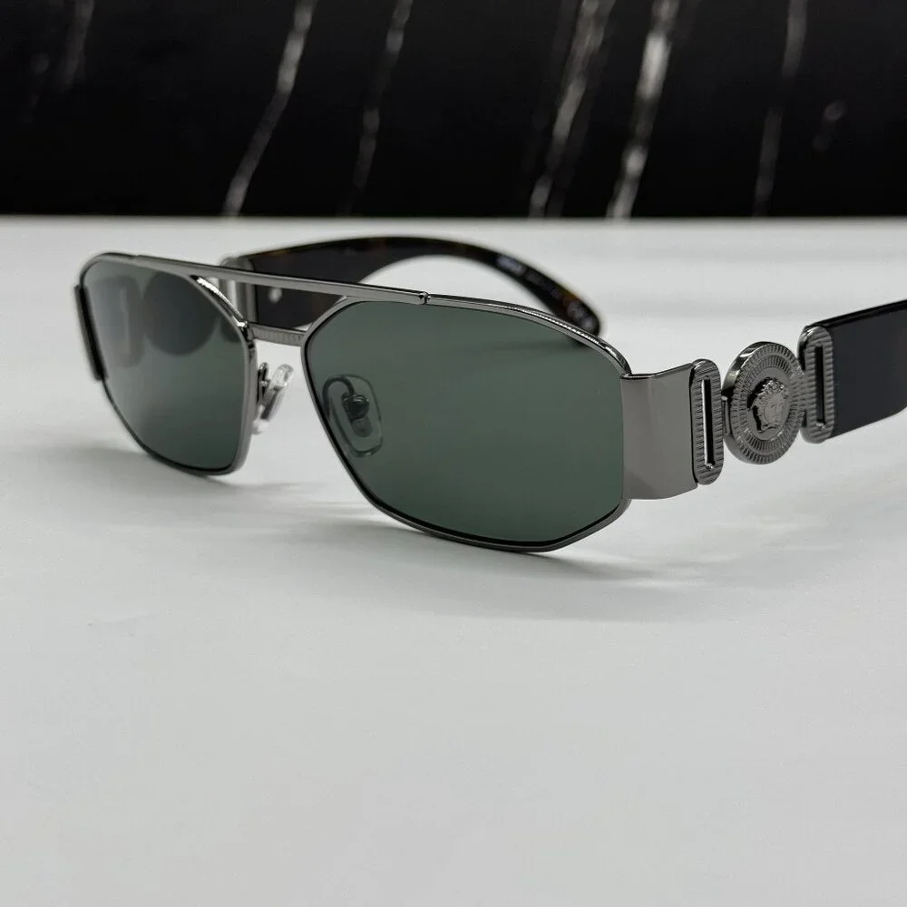 NEW VERSACE VE2287 100171 BLACK/GREEN SUNGLASSES VE2287 1001/71, MOD 2287 1001/7